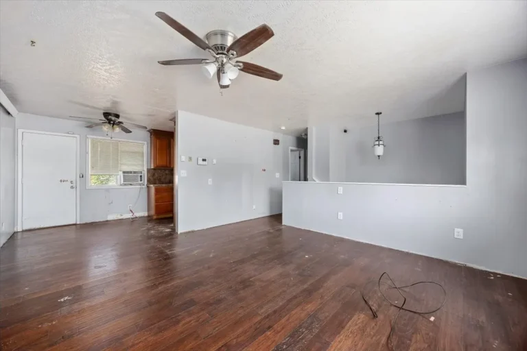 Living room open to the kitchen
